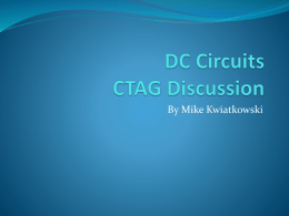 DC Circuits GAP Workshop Presentation includes links to resources