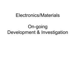 Electronics/Materials Development