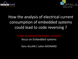 How the analysis of electrical current consumption