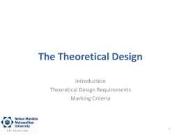Theoretical Design Requirements cont.