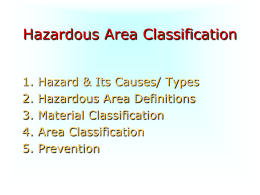 Hazardous Area Classification