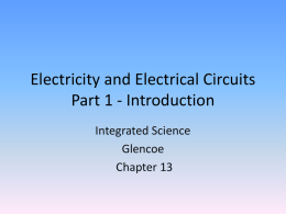 Electricity and Electrical Circuits - west