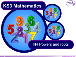 KS3 Mathematics N4 Powers and roots 1 of 42 © Boardworks Ltd 2004