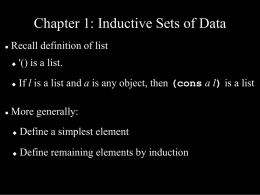 Chapter 1: Inductive Sets of Data