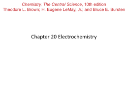 Chapter 20 Electrochemistry (modified for our needs)