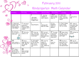 Math calendar Feb
