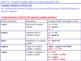 Complex Numbers and AC Circuits