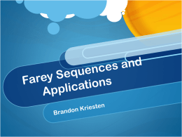 Farey Sequences and Applications