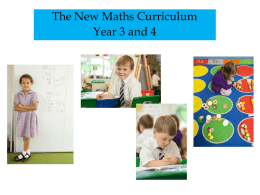 The new Maths curriculum Y3&Y4