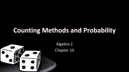 10 Counting Methods and Probability