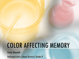 Color Affecting Memory good