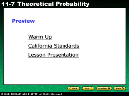 Theoretical probability
