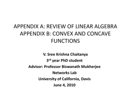 (Linear Algebra) & B (Convex and Concave Functions)