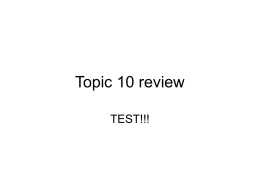Topic 10 review