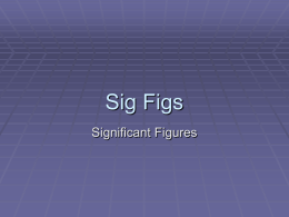 Sig Figs - Reocities