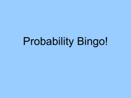 Probability Bingo