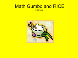 Math Gumbo and Rice PPT