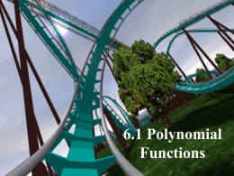 6.1 Polynomial Operations