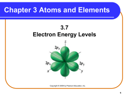 3.7 Electron Energy Levels