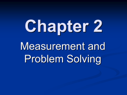 2.5 The Standard Units (of Measurement)