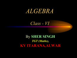 Algebra I - KV Itarana