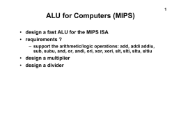 ALU for MIPS