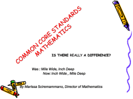 Common Core Standards Mathematics