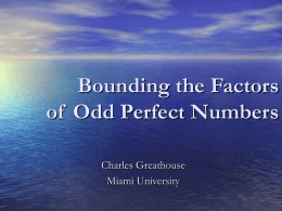 Bounding the Factors of Odd Perfect Numbers
