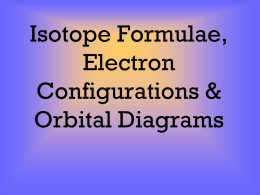 Isotope Formulas, Quantum Numbers & Electron Configurations
