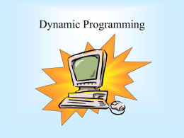 Dynamic Programming - University of Cape Town