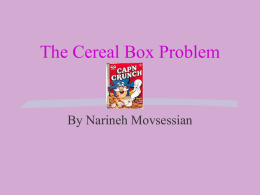 The Cereal Box Problem - University of California, Los Angeles