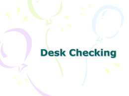 Desk Checking - Education Mailing Lists