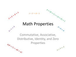 Math Properties - Roselle Borough Public Schools