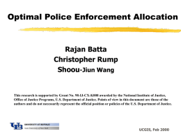 Arrest Rate, Crime Incidents, and Enforcement