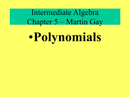 Intermediate Algebra Chapter 6