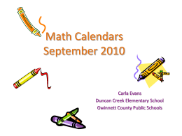 Math Calendars September 2009