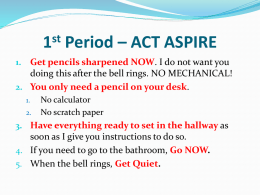 1st Period – ACT ASPIRE