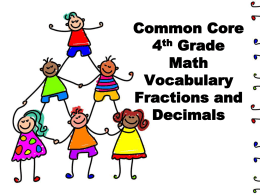 Common Core 4th Grade Math Vocabulary