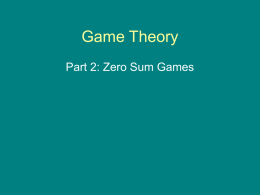 Chapter 16: Game Theory - MCCC Faculty & Staff Web Pages