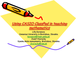 Some models of using ClassPad in teaching mathematics for