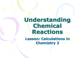 Understanding Chemical Reactions