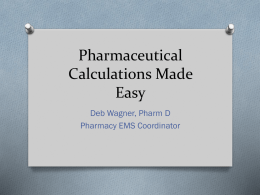 Pharmaceutical Calculations Made Easy