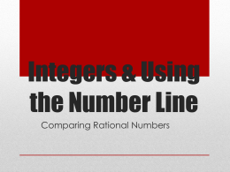 The Value of the Number Line