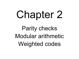 Simple Block Code Parity Checks