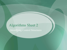 Algorithms Sheet 2 - Only Programmerz (Best Spot for