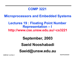 ELEC 2041 Microprocessors and Interfacing Lecture 0
