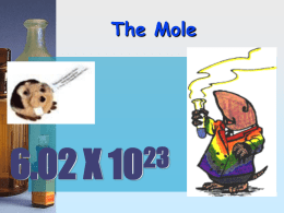 The Mole - C405 Chemistry