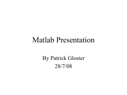Matlab presentation