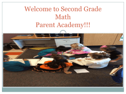 Welcome to Second Grade Math Parent Academy!!!