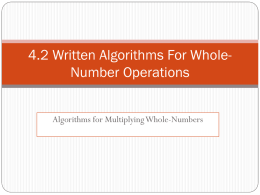 4.2 Written Algorithms For Whole